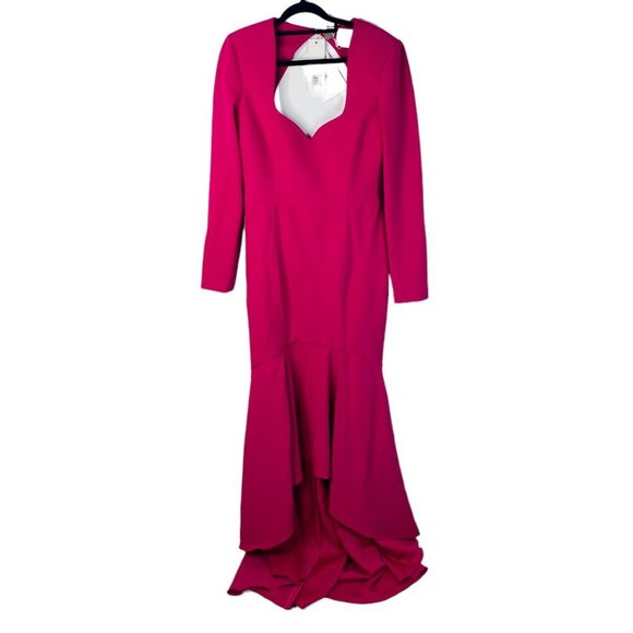 Rebecca Vallance BNWT Delilah Crepe Magenta Gown Women's Size 10 Dress RRP $795 - Picture 5 of 5